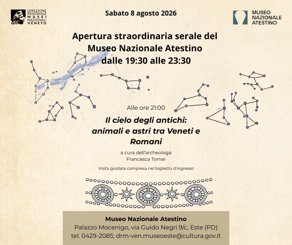 Sabato 8 agosto 2026 apertura straordinaria serale